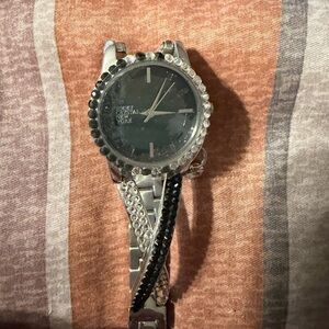 Chic Women's Silver and Black Watch
